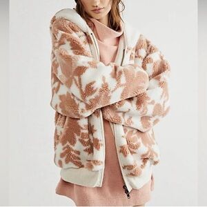 Free People Canyon Moon Sherpa Cardi Zip Up Jacket